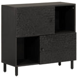 Side Cabinet 80X33X75 Cm Solid Wood Acacia