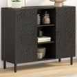 Side Cabinet 90X33X75 Cm Solid Wood Acacia