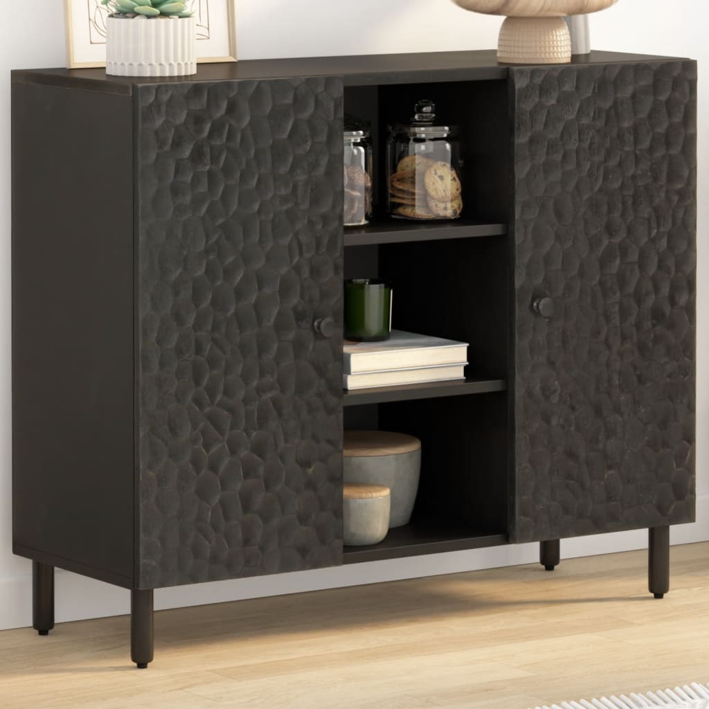 Side Cabinet 90X33X75 Cm Solid Wood Acacia