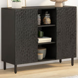 Side Cabinet 90X33X75 Cm Solid Wood Acacia