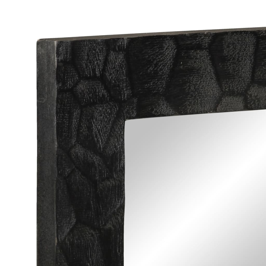 Bathroom Mirror 50X70X2.5 Cm Solid Wood Mango And Glass