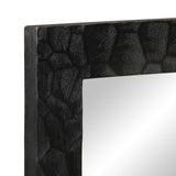 Bathroom Mirror 50X70X2.5 Cm Solid Wood Mango And Glass