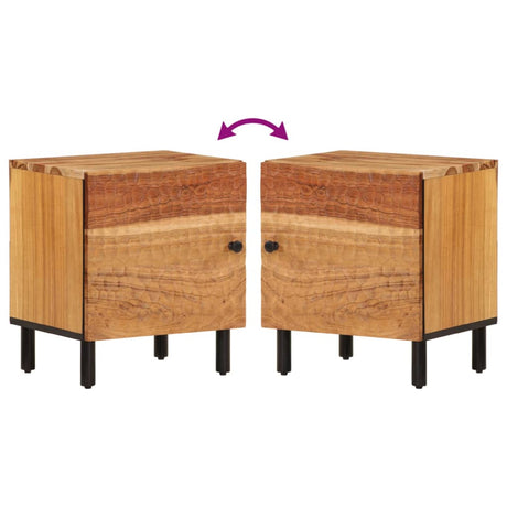 Bedside Cabinets 2 Pcs 40X33X46 Cm Solid Wood Acacia
