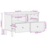 Tv Cabinet 70X33X46 Cm Solid Wood Acacia