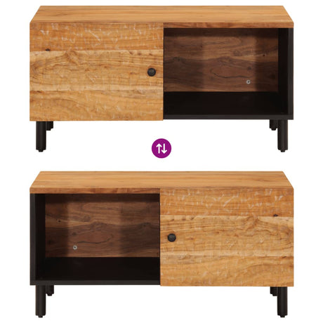 Coffee Table 80X50X40 Cm Solid Wood Acacia