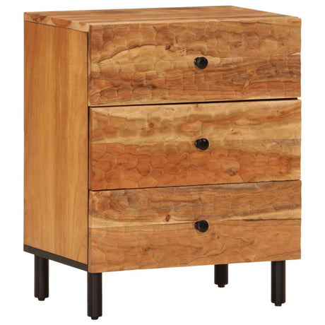 Bedside Cabinet 50X33X60 Cm Solid Wood Acacia