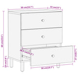 Bedside Cabinet 50X33X60 Cm Solid Wood Acacia