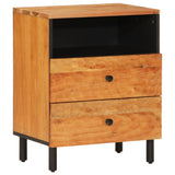 Bedside Cabinet 50X33X60 Cm Solid Wood Acacia
