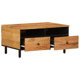 Coffee Table 80X54X40 Cm Solid Wood Acacia