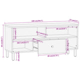 Tv Cabinet 100X33X46 Cm Solid Wood Acacia