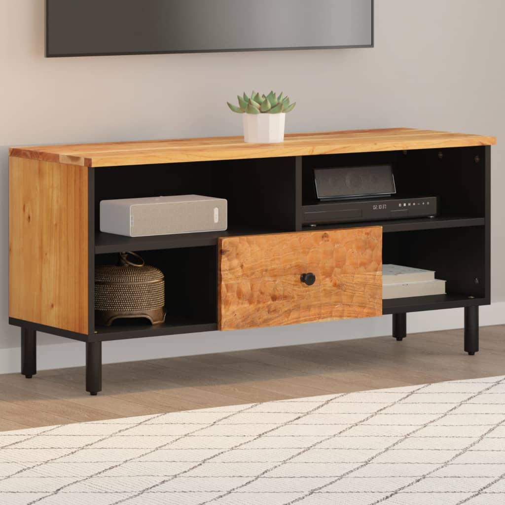 Tv Cabinet 100X33X46 Cm Solid Wood Acacia