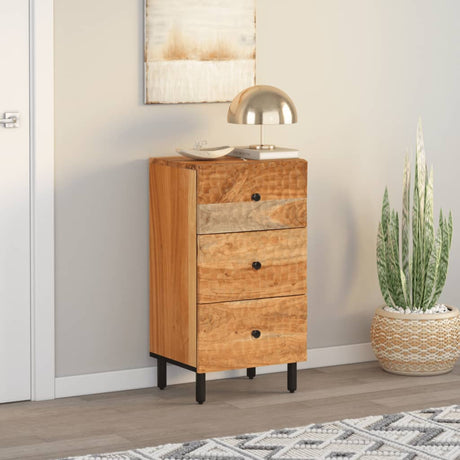 Side Cabinet 40X33X75 Cm Solid Wood Acacia