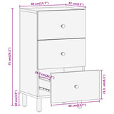 Side Cabinet 40X33X75 Cm Solid Wood Acacia