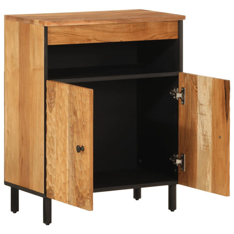 Side Cabinet 60X33X75 Cm Solid Wood Acacia
