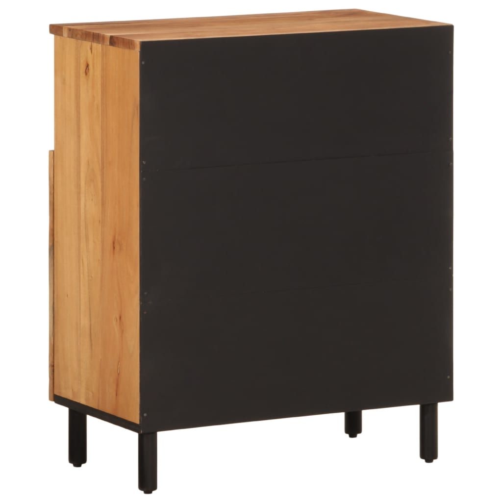 Side Cabinet 60X33X75 Cm Solid Wood Acacia