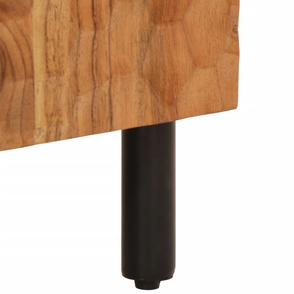 Side Cabinet 60X33X75 Cm Solid Wood Acacia