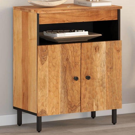 Side Cabinet 60X33X75 Cm Solid Wood Acacia