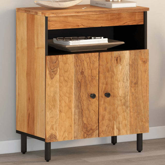 Side Cabinet 60X33X75 Cm Solid Wood Acacia