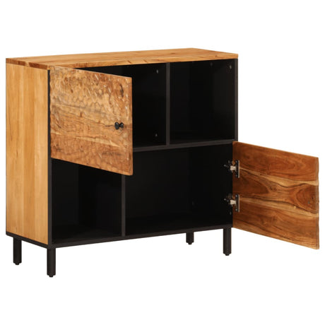 Side Cabinet 80X33X75 Cm Solid Wood Acacia
