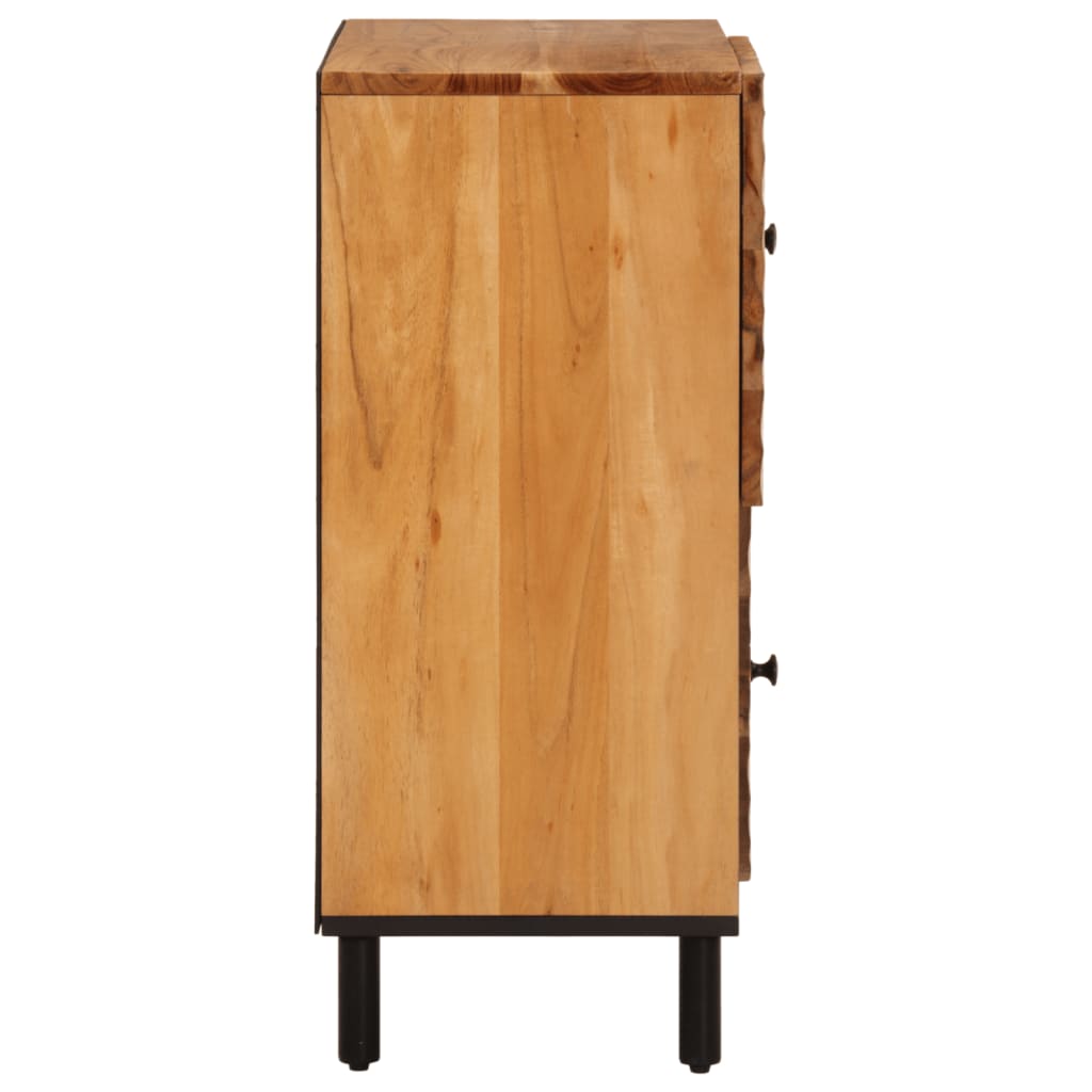 Side Cabinet 80X33X75 Cm Solid Wood Acacia