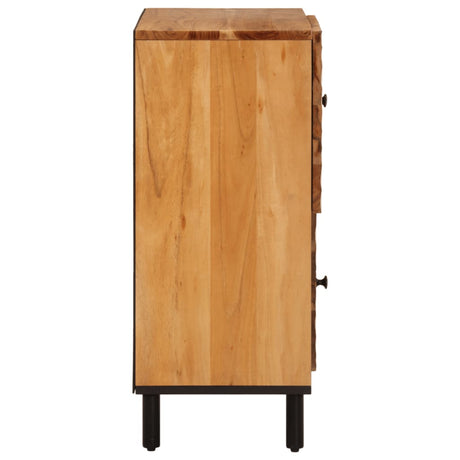 Side Cabinet 80X33X75 Cm Solid Wood Acacia
