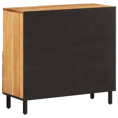 Side Cabinet 80X33X75 Cm Solid Wood Acacia