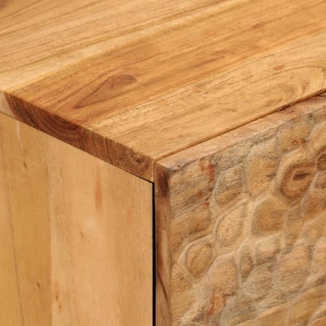 Side Cabinet 80X33X75 Cm Solid Wood Acacia