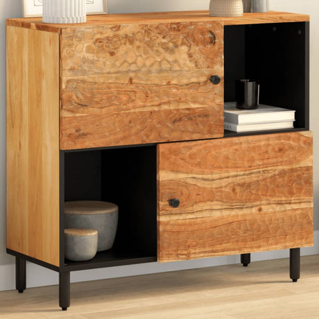 Side Cabinet 80X33X75 Cm Solid Wood Acacia