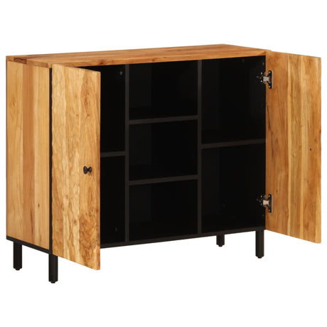 Side Cabinet 90X33X75 Cm Solid Wood Acacia