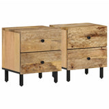 Bedside Cabinets 2 Pcs 40X33X46 Cm Solid Wood Acacia