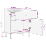 Bedside Cabinet 50X33X60 Cm Solid Wood Mango