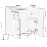 Bedside Cabinet 50X33X60 Cm Solid Wood Mango