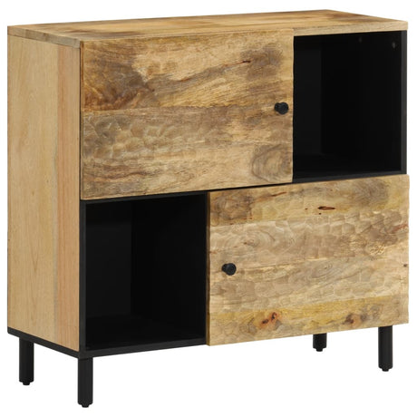 Side Cabinet 80X33X75 Cm Solid Wood Acacia