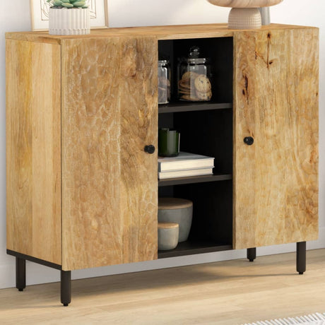 Side Cabinet 90X33X75 Cm Solid Wood Acacia