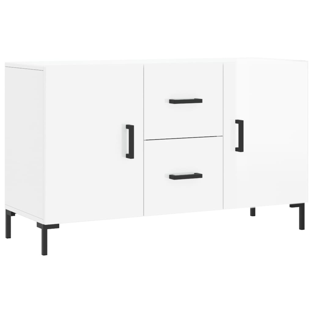 Sideboard High Gloss White 100x36x60 cm Engineered Wood