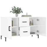 Sideboard High Gloss White 100x36x60 cm Engineered Wood