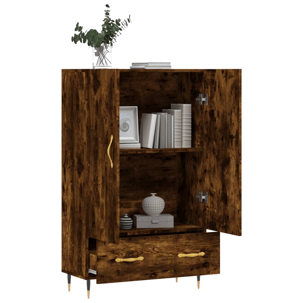 Highboard Smoked Oak 69.5x31x115 cm Engineered Wood