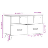 Tv Cabinet 80X36X50 Cm Engineered Wood
