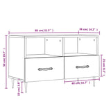 Tv Cabinet 80X36X50 Cm Engineered Wood