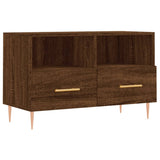 TV Cabinet Brown Oak 80x36x50 cm Engineered Wood