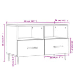 Tv Cabinet 80X36X50 Cm Engineered Wood