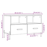 Tv Cabinet 80X36X50 Cm Engineered Wood