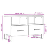 Tv Cabinet 80X36X50 Cm Engineered Wood