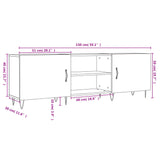 Tv Cabinet 150X30X50 Cm Engineered Wood