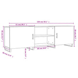 Tv Cabinet 150X30X50 Cm Engineered Wood