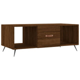 Coffee Table Brown Oak 102x50x40 cm Engineered Wood