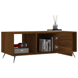 Coffee Table Brown Oak 102x50x40 cm Engineered Wood