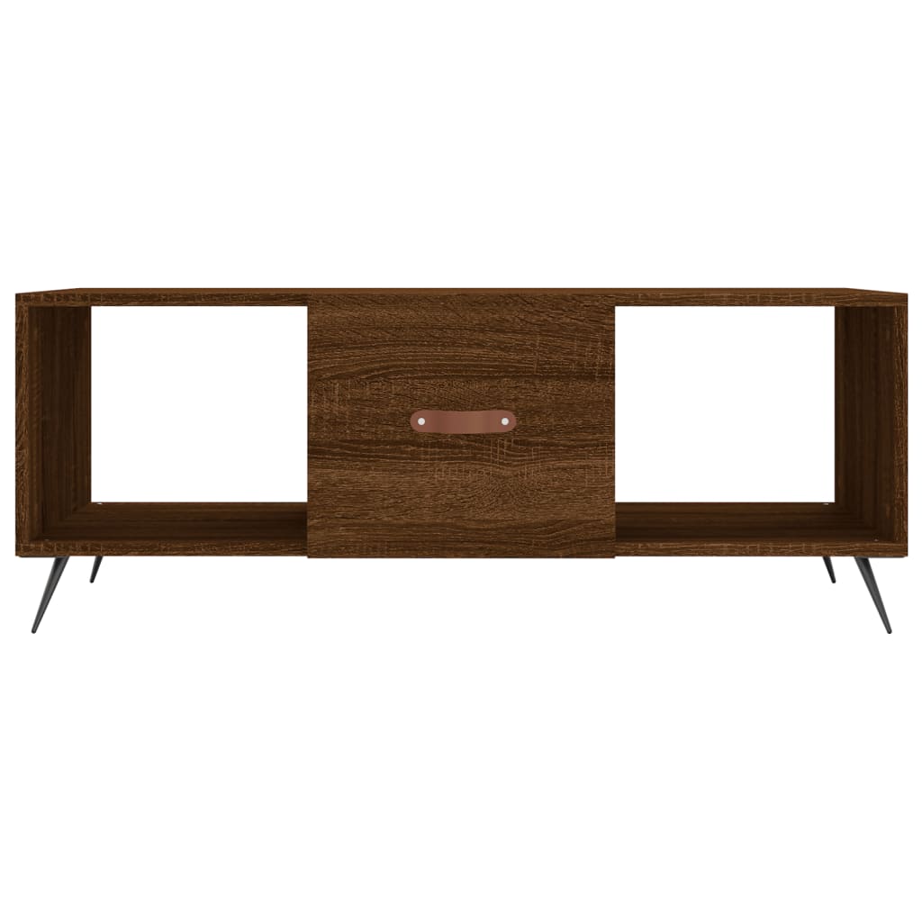 Coffee Table Brown Oak 102x50x40 cm Engineered Wood