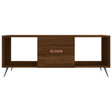 Coffee Table Brown Oak 102x50x40 cm Engineered Wood