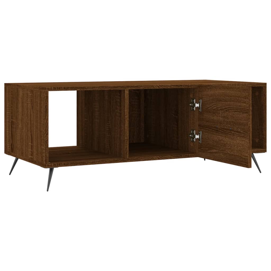 Coffee Table Brown Oak 102x50x40 cm Engineered Wood